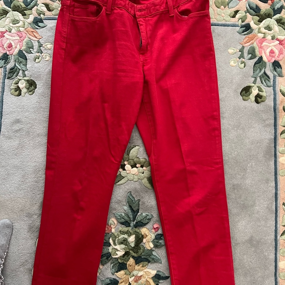 Banana Republic Red Straight Leg Jeans size 32 skinny jeans
